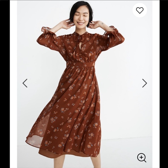 Madewell Dresses & Skirts - New Madewell tie neck midi dress